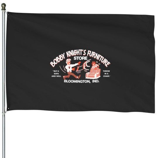Discover IU Bobby Knight - Throw A Chair - Vintage Indiana University, Bloomington House Flags