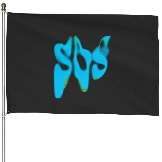 Discover S.Z.A SOS Text House Flag