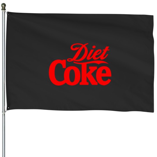 Discover Red Diet Coke Logo House Flags