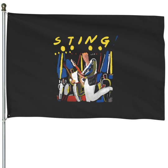 Discover Vintage 80s Sting The Police Promo Album Tour Concert House Flags
