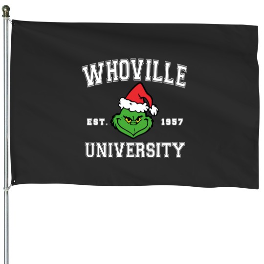 Discover Christmas Whoville University Est. 1957 House Flag - Holiday Gift