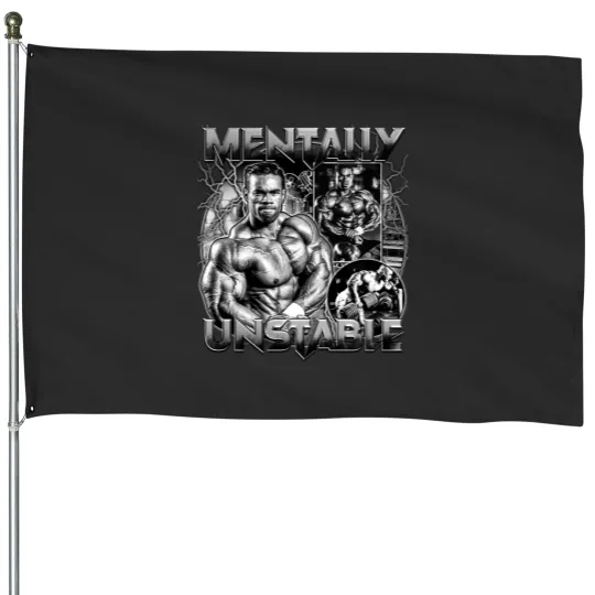 Discover Mentaly Unstable Kevin Levrone Gym House Flags Gift