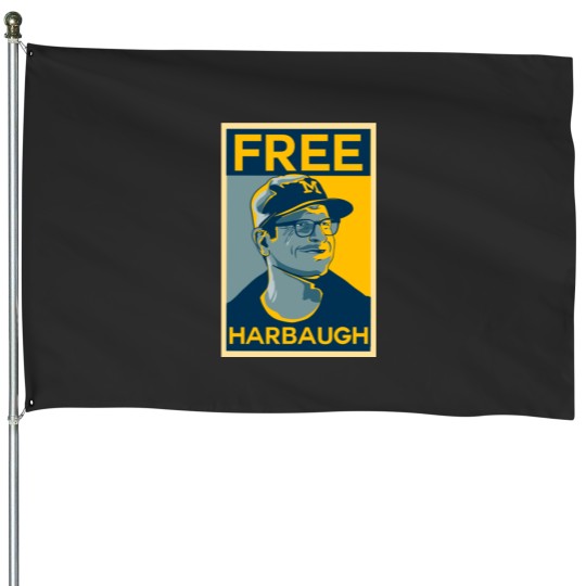 Discover Free Harbaugh 4 Michigan Football - Free Harbaugh House Flags