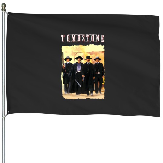 Discover Vintage Tombstone 1993 Western Classic Movie House Flags