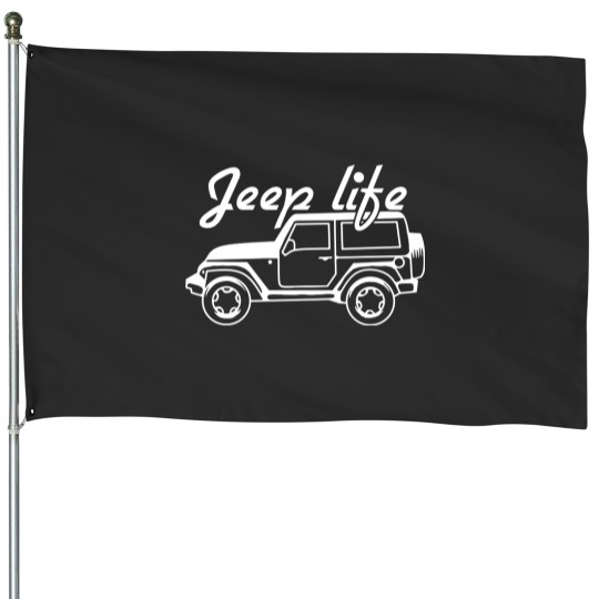 Discover Jeep Life - Jeep - Zip House Flags