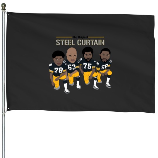 Discover The Steel Curtain - Pitts burgh Stee lers House Flags