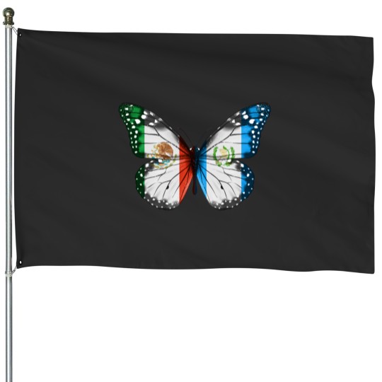 Discover Mexican Guatemalan Flag Butterfly House Flags