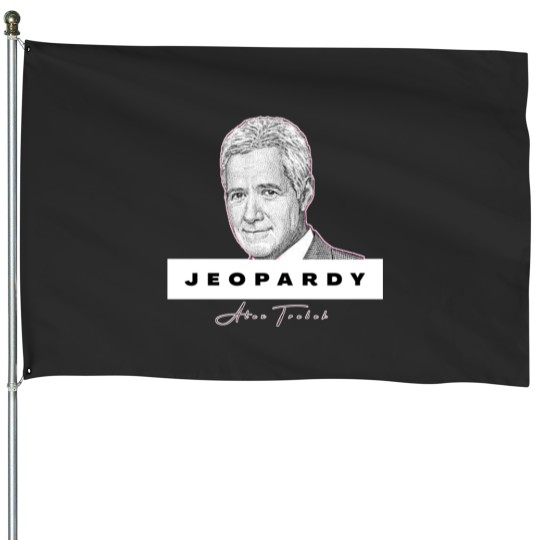 Discover Alex Trebek Jeopardy  -selling Alex Trebek House Flags