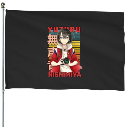 Discover Yuzuru Nishimiya A Silent Yuzuru Nishimiya A Silent Voice Eiga Koe no Katachi Anime Design  C House Flags
