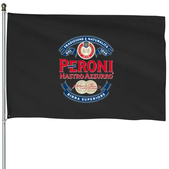 Discover Classic Peroni Birra Vintage Logo House Flags