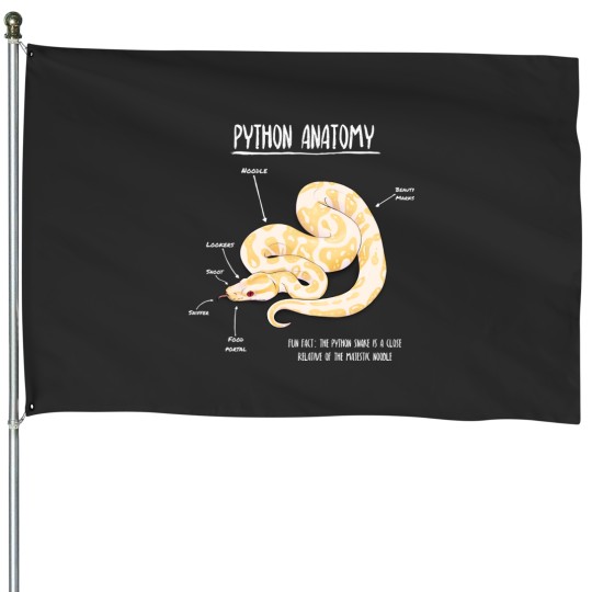 Discover Albino Python anatomy House Flags