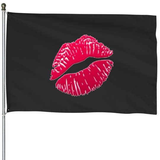 Discover Pink Lips House Flags