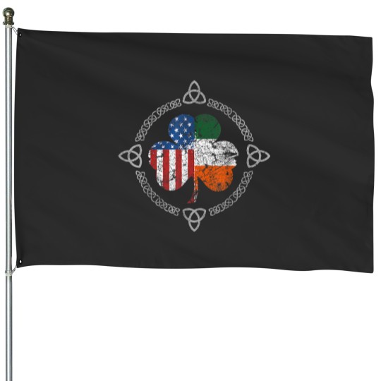 Discover Irish American Flag Ireland Shamrock Celtic St Patricks Day House Flags