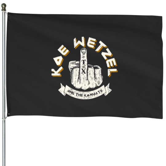 Discover Koe Wetzel m-erch Middle Fingerr House Flags