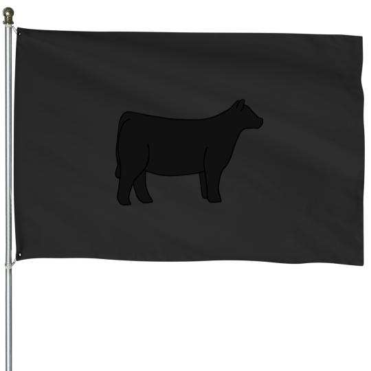 Discover Black Angus Show Cow House Flags