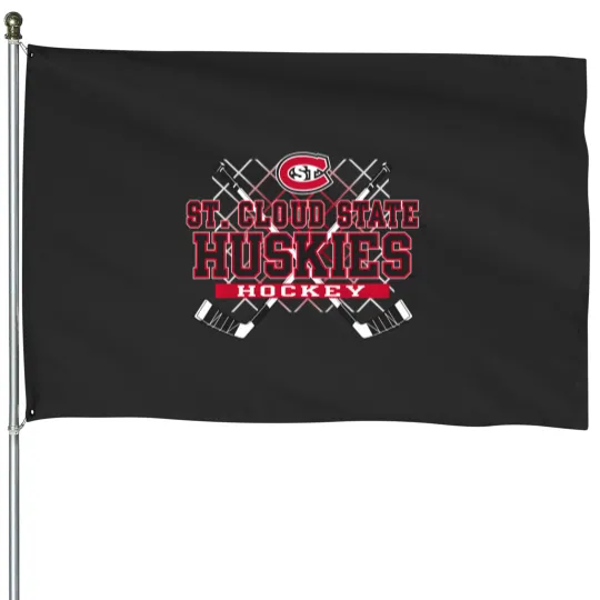 Discover st cloud state huskies hockey sticks officially licensed sweat House Flags