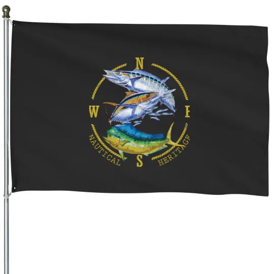 Discover Mahi Mahi Tuna Kingfish Nautical Fishing House Flags