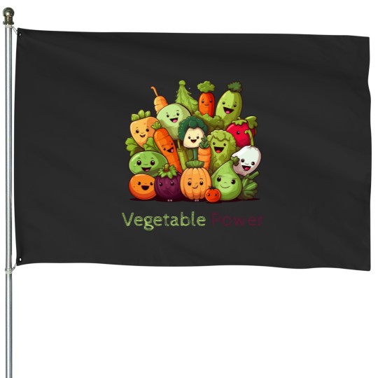 Discover Cute Vegetable Characters Vegetable Power House Flags