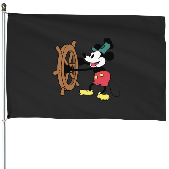 Discover SteamboatWillie(Colour) House Flags