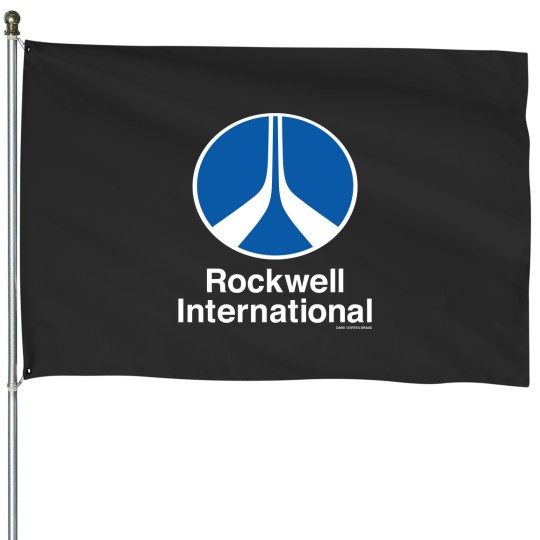 Discover Rockwell International Logo - Defunct Aerospace Company House Flags