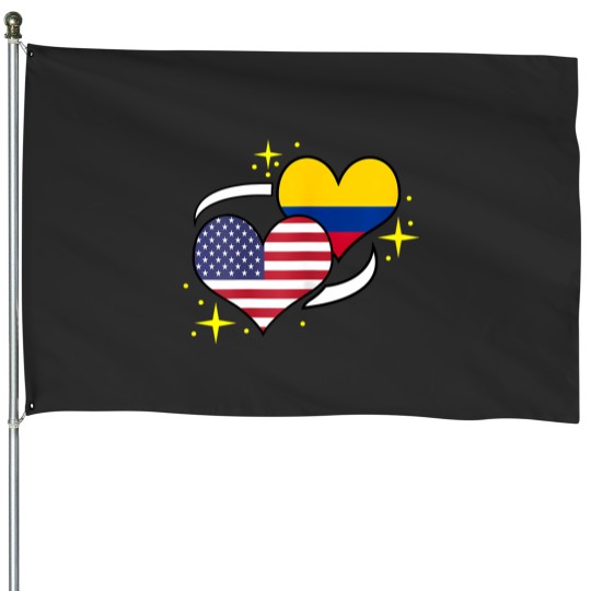 Discover colombia american flag heart colombian women t House Flags