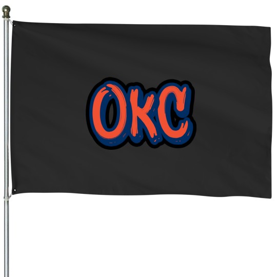 Discover okc thunder House Flags