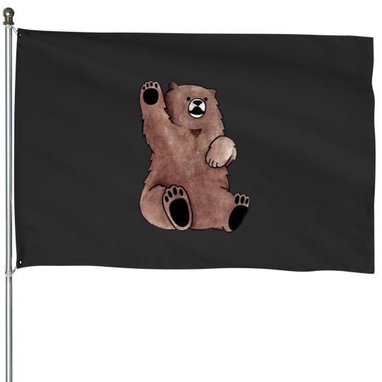 Discover Grizzly Bear House Flags