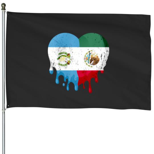 Discover guatemala mexico flag heart citizen grown patriot country t House Flags