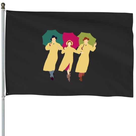 Discover Singing In the Rain House Flags