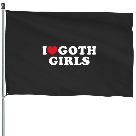 Discover i love goth girls i heart goth girls t House Flags
