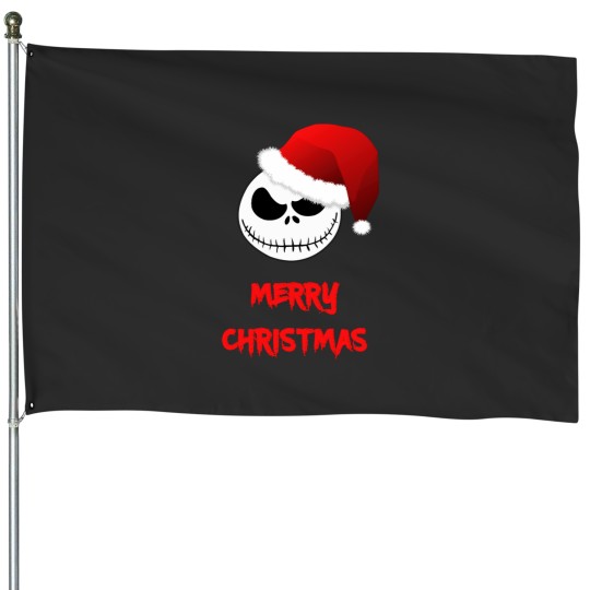 Discover Skellington Christmas House Flags