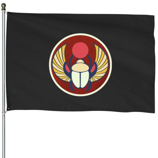 Discover Egyptian Scarab Beetle Ancient Symbol House Flags