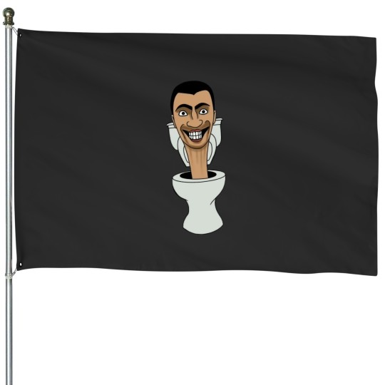 Discover Toilette Skibidi smile House Flags