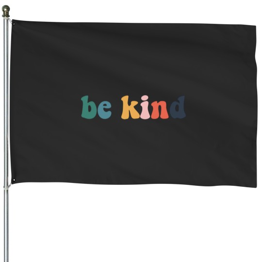 Discover be kind colorful vintage House Flags
