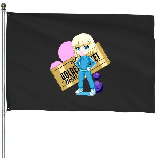 Discover Violet (Charlie and the Chocolate Factory) Sticker House Flags