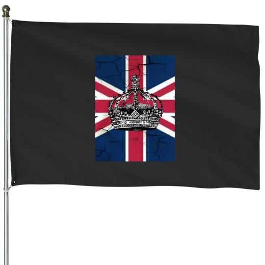 Discover British union jack flag jubilee vintage crown House Flags