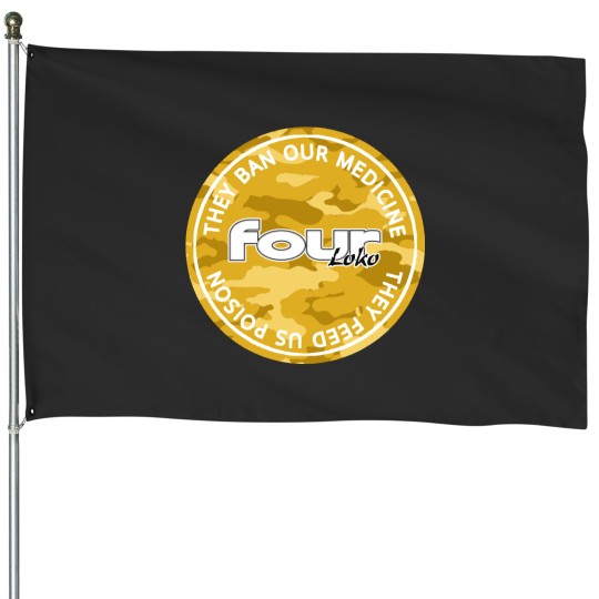 Discover Four Loko Gold House Flags