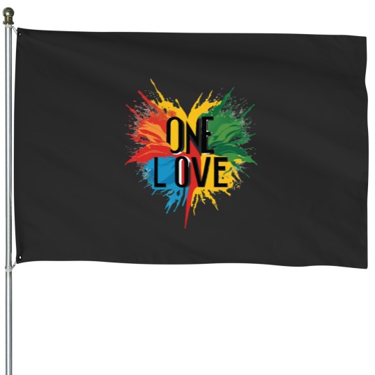 Discover One Love House Flags