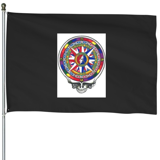 Discover head, art, Stealie grateful House Flags