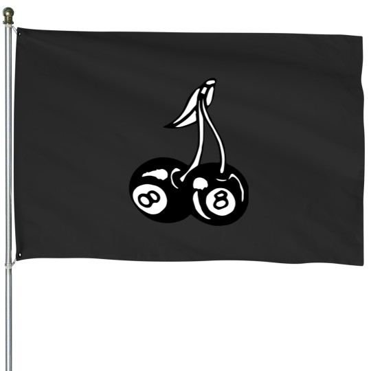 Discover Aesthetic 8Ball Cherries House Flags