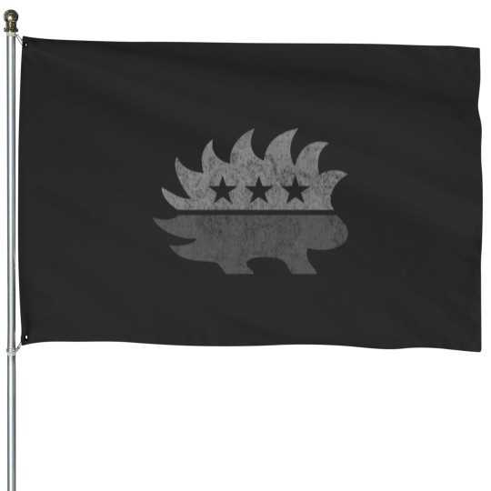 Discover Libertarian Porcupine Greyed Out TactiCool House Flags