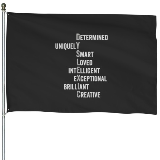 Discover Dyslexia Teacher - Awareness Style House Flags