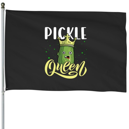 Discover Pickle Queen Shirt Cucumber Pickle Jar Funny House Flags