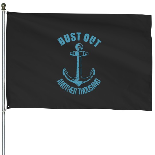 Discover Funny Boat Owner Captain Boating Sailor House Flags