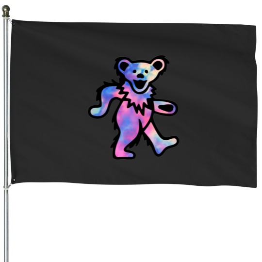 Discover Tie Dye x Dancing Bear House Flags