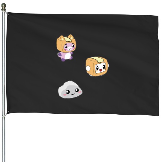 Discover Lankybox Rocky, Boxy, and Foxy  Pack House Flags