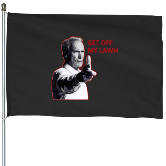 Discover Clint EastwoodGet Off My LawnGran Torino Active House Flags