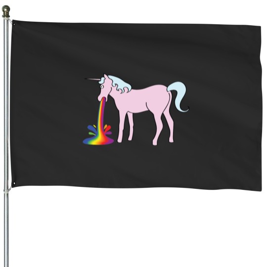 Discover Inappropriate Unicorn House Flags
