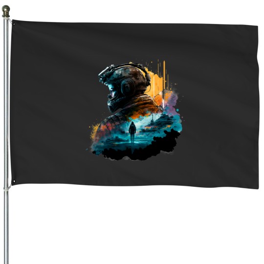 Discover Soldier watercolor print House Flags