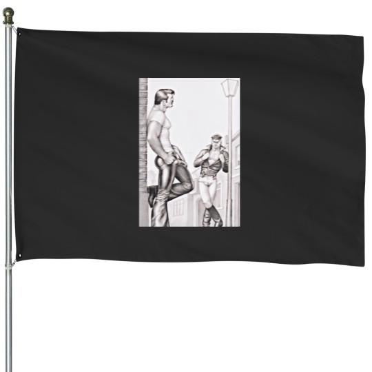 Discover Tom of Finland art House Flags